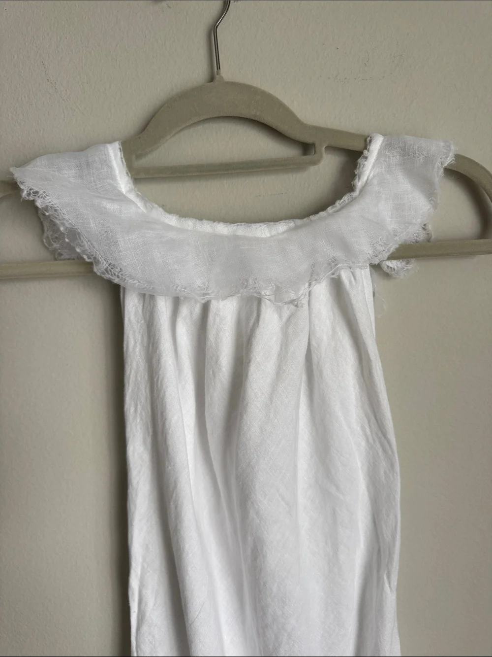 Albar & Niveo 100% Linen White Wide Leg Jumpsuit Size S Boho Coastal Resort - Picture 11 of 12